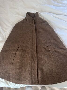 Eileen Fisher Brown Textured cashmere Cape